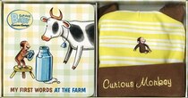 Curious Baby My First Words At The Farm Gift Set (curious George Book & Hat)