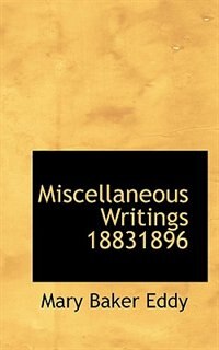 Miscellaneous Writings 18831896