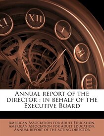 Annual Report Of The Director