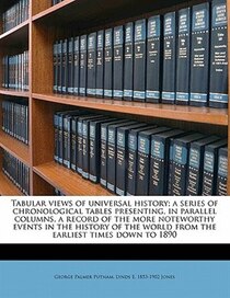 Tabular Views Of Universal History; A Series Of Chronological Tables Presenting, In Parallel Columns, A Record Of The More Noteworthy Events In The History Of T