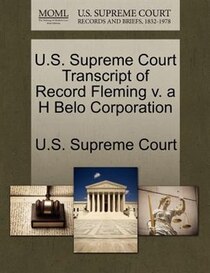 U.s. Supreme Court Transcript Of Record Fleming V. A H Belo Corporation