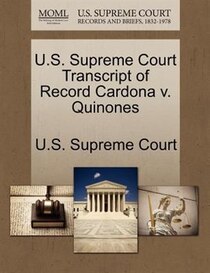 U.s. Supreme Court Transcript Of Record Cardona V. Quinones