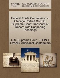 Federal Trade Commission V. Chicago Portrait Co U.s. Supreme Court Transcript Of Record With Supporting Pleadings
