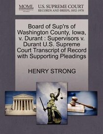 Board Of Sup''rs Of Washington County, Iowa, V. Durant