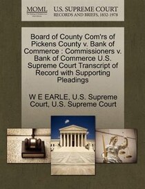 Board Of County Com''rs Of Pickens County V. Bank Of Commerce