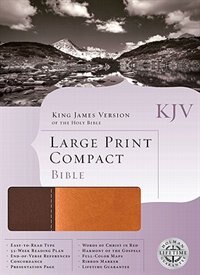 KJV LARGE PRINT COMPACT BIBLE (DARKBROWN/LIGHT BROWN DUOTONE SIMULATE